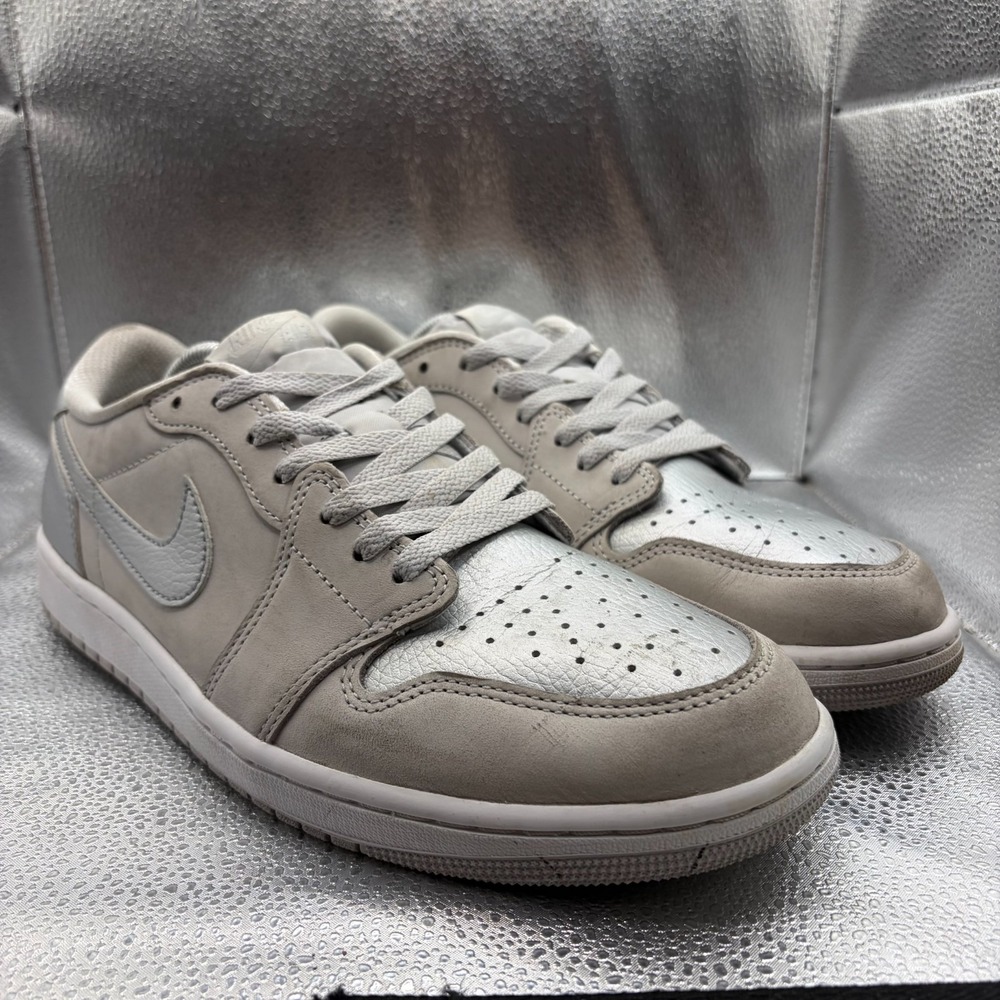 Size 11 Nike Air Jordan 1 Retro Low OG Neutral Gray Silver Mens Shoes CZ0790-002